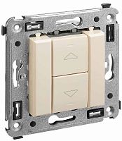 Выключатель жалюзи без фиксации без рамки DKC Avanti 2-кл. ванильная дымка картинка